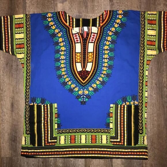 Traditional African Print Dashiki Shirt - Picture 1 of 5